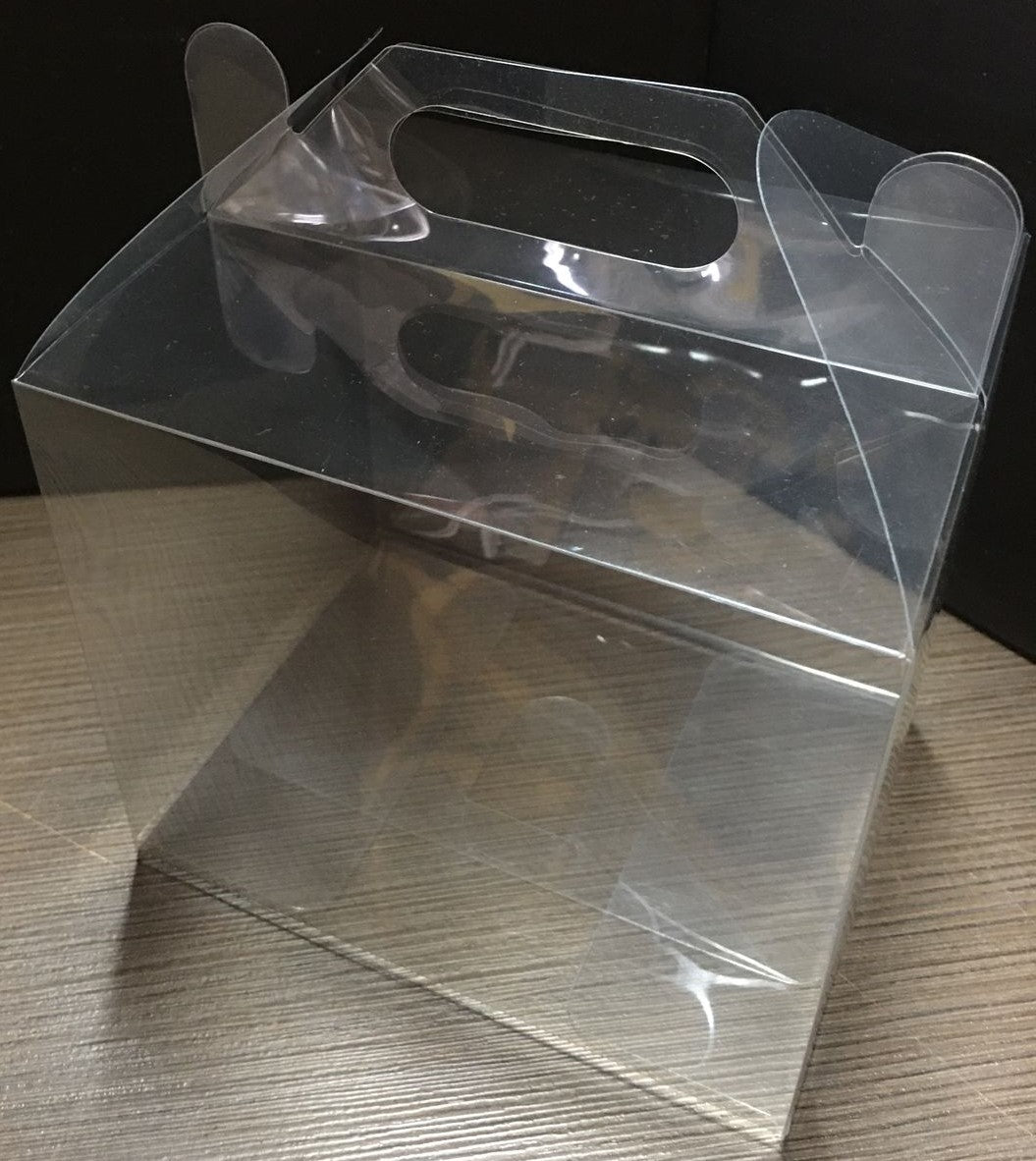 Cajas lonchera de acetato con asa