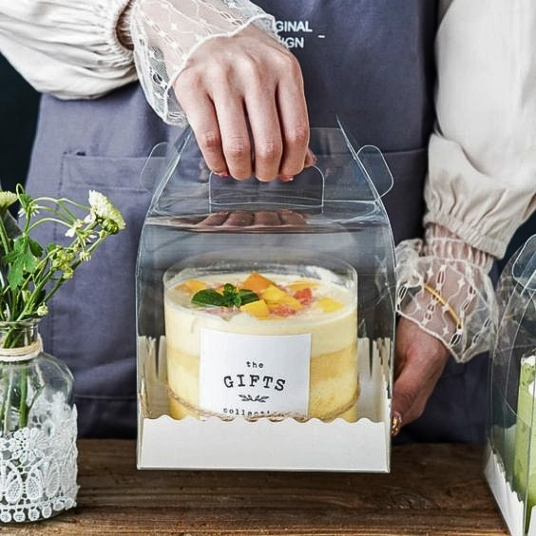 Cajas transparente para transportar postres