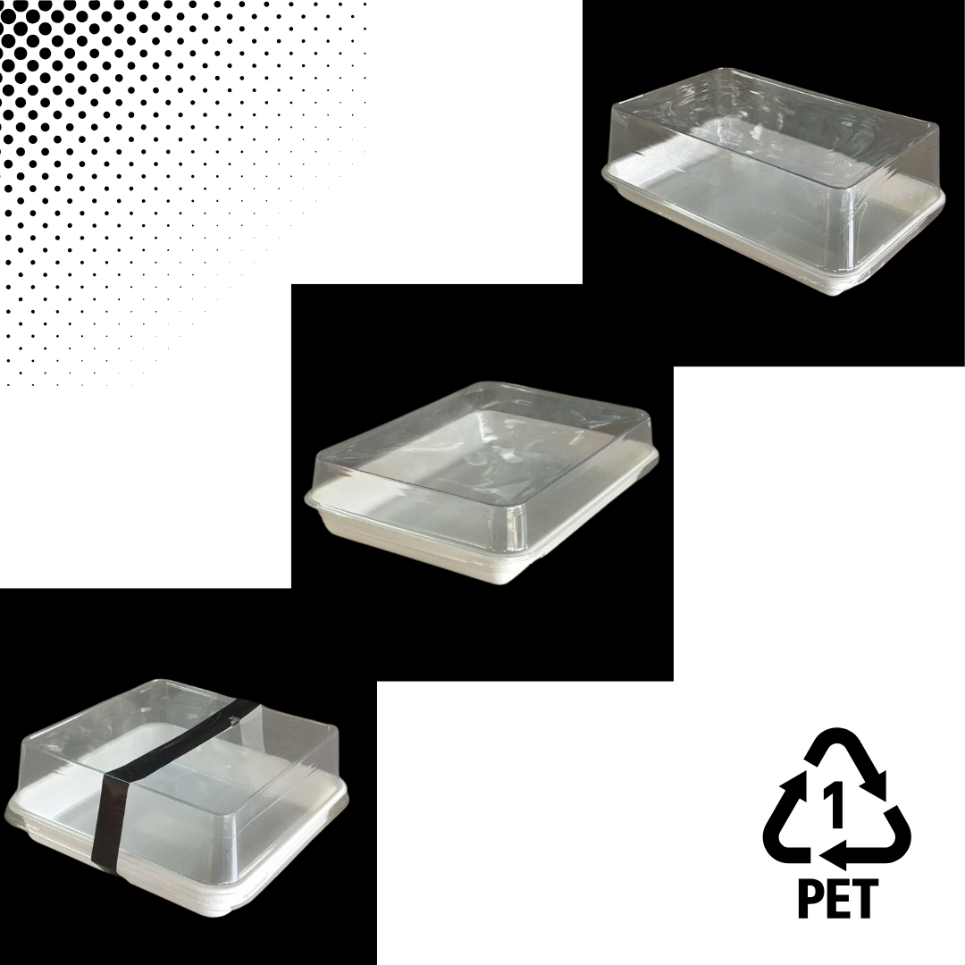 Bandejas Blancas PET Desechables