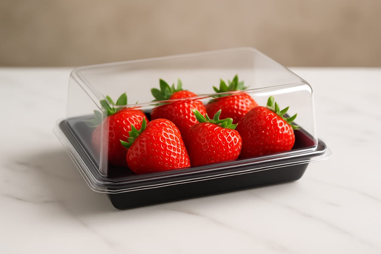 Envase plástico PET desechable 18x12.3x4.5cm