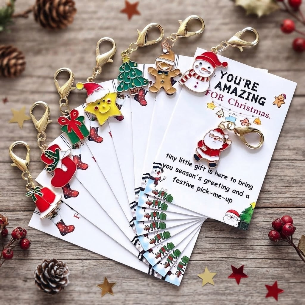 Mini Llavero Navideño con Tarjeta
