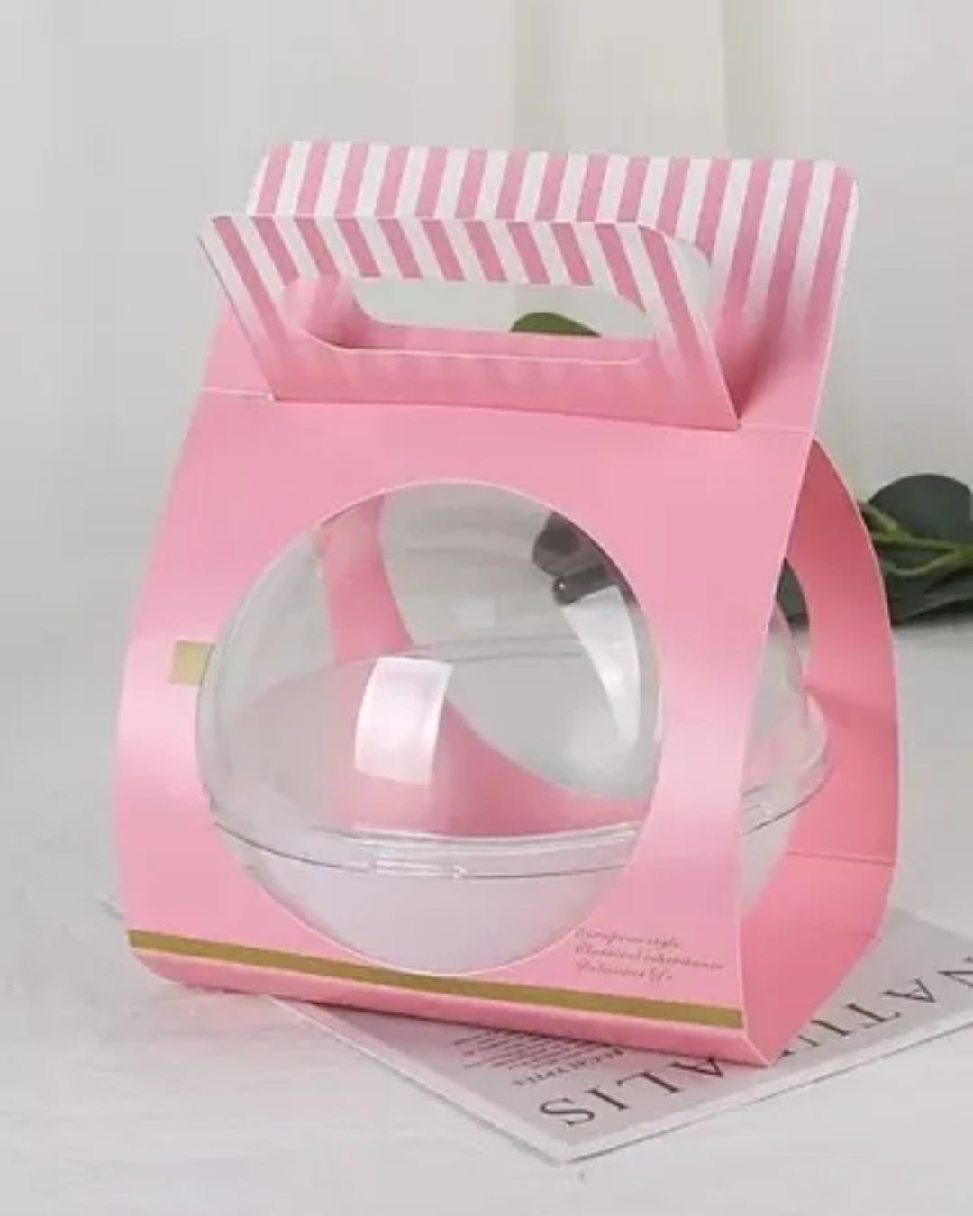 Caja Navideña porta Esfera plástica