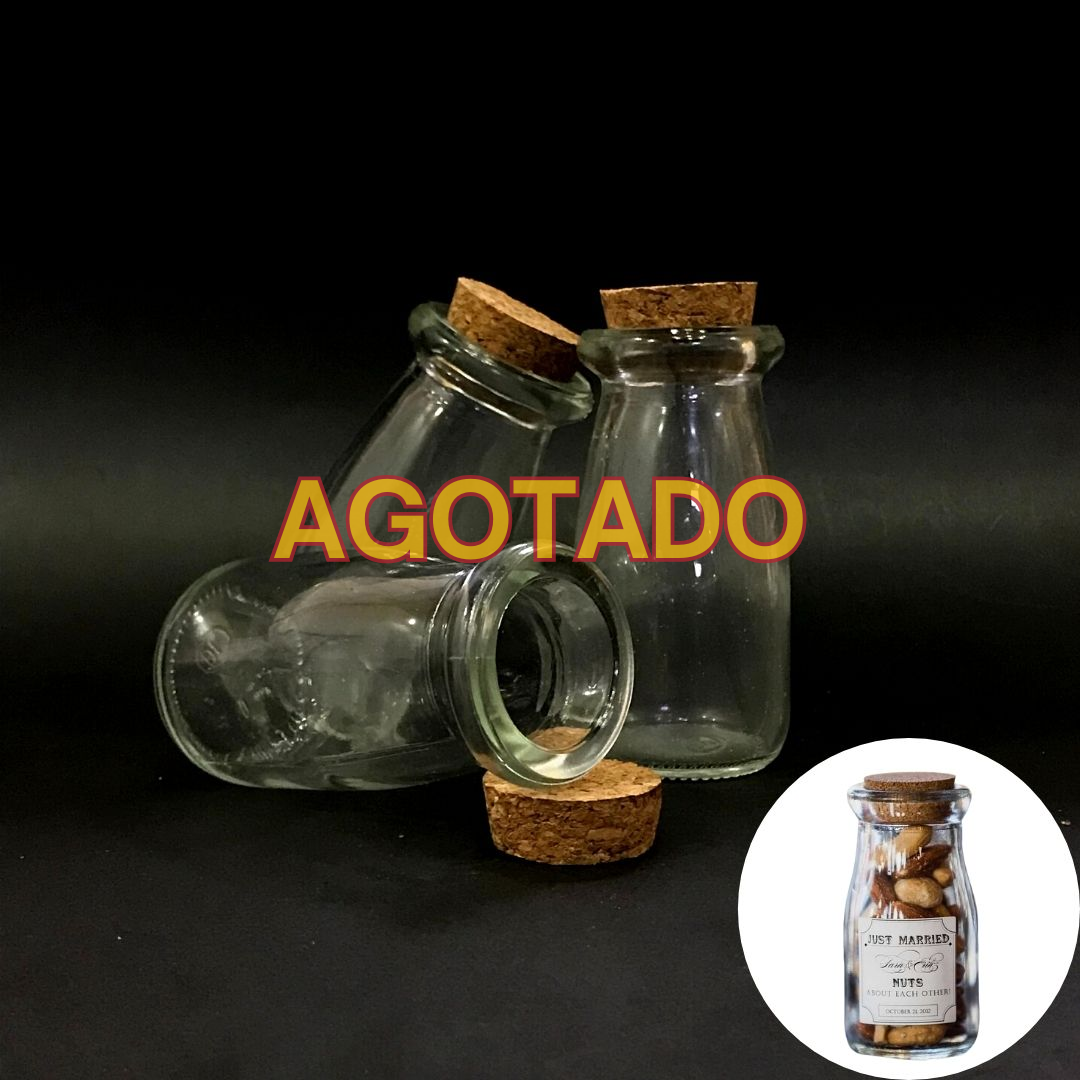 Frasquitos de vidrio con tapón de corcho