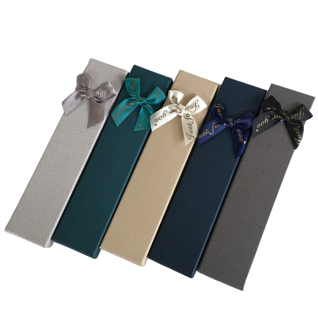 Cajas Rectangulares con lazos elegantes para joyerías (20.5X4.5X2cm)