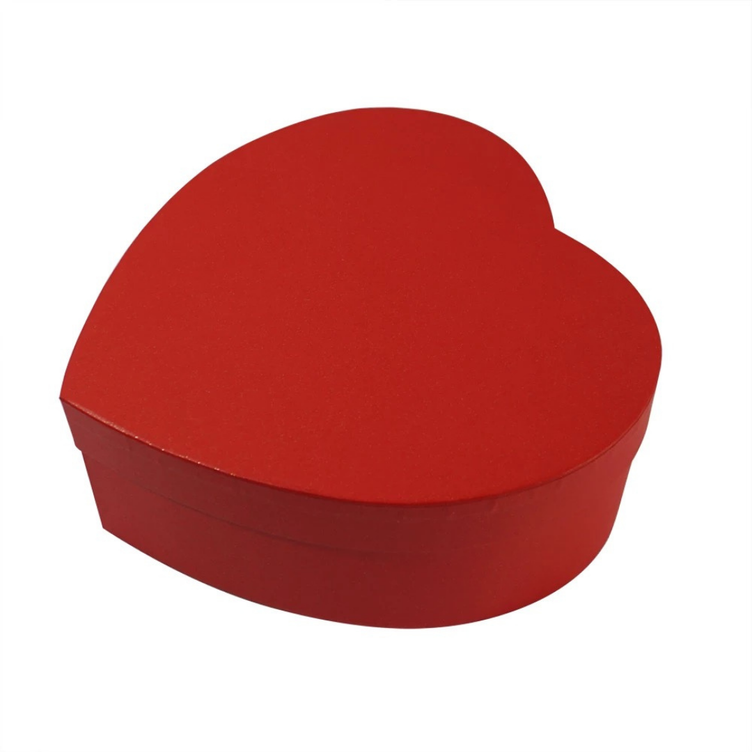 Caja de regalo en forma de corazon con tapa