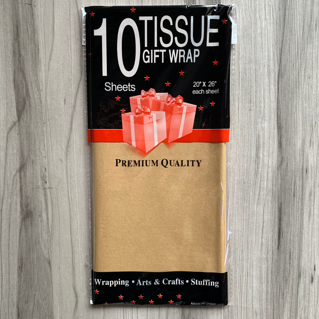 Papel tisú tissue para envolver regalos - colores liso mate - Paquete de 10 hojas