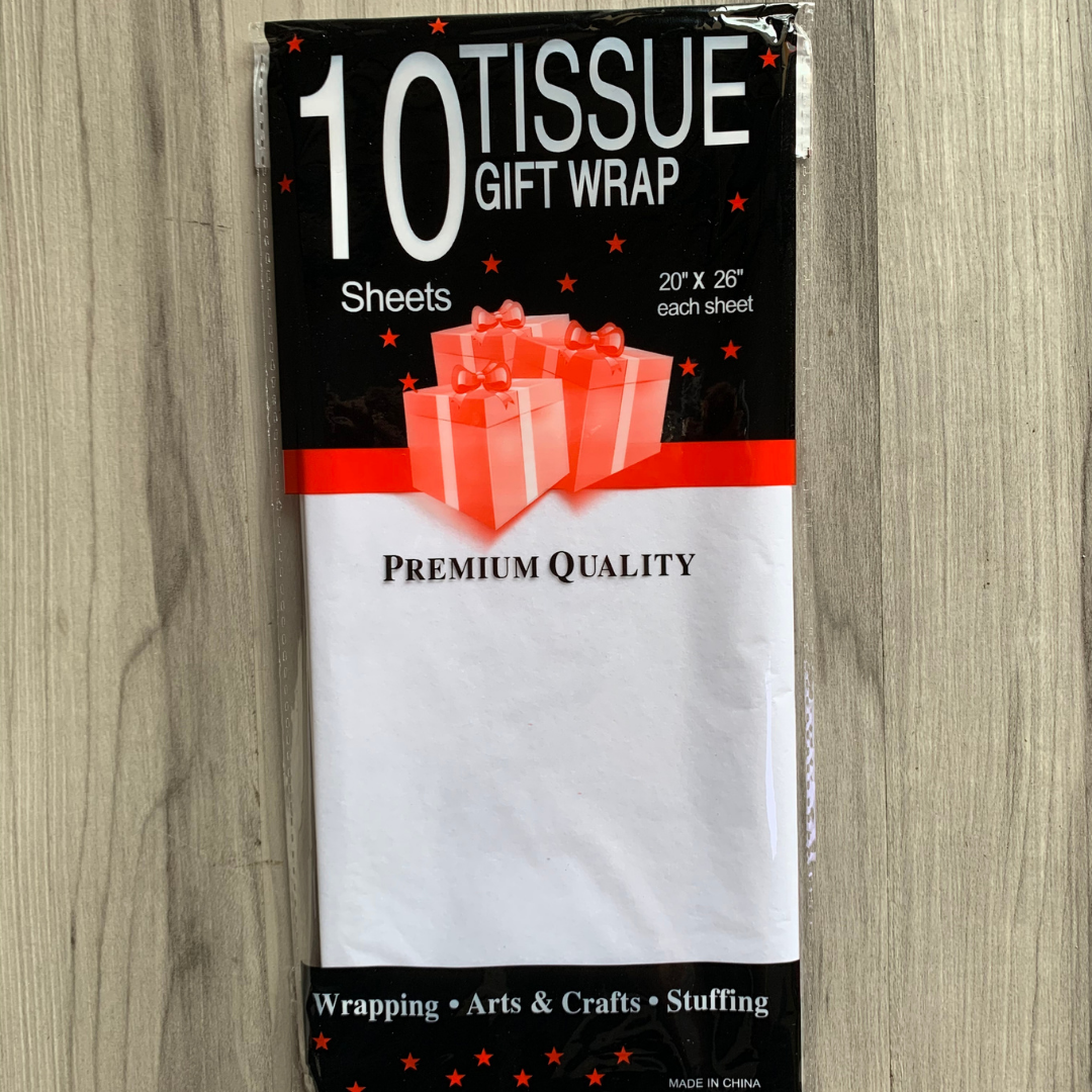 Papel tisú tissue para envolver regalos - colores liso mate - Paquete de 10 hojas