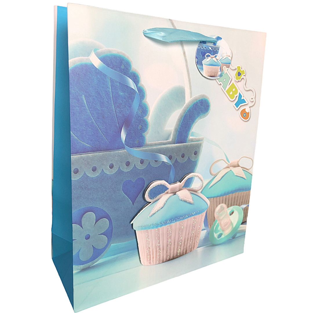Bolsa de Regalo para Baby Shower grande de 26 x 32 x 10 cm