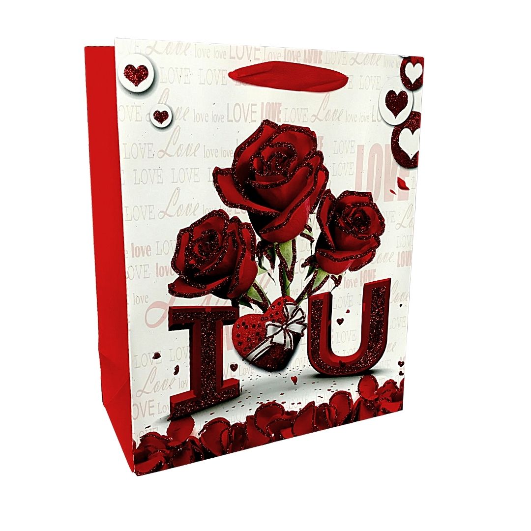 Bolsa para regalo para San Valentin y Dia de la madre 26 x 32 x 12 cm