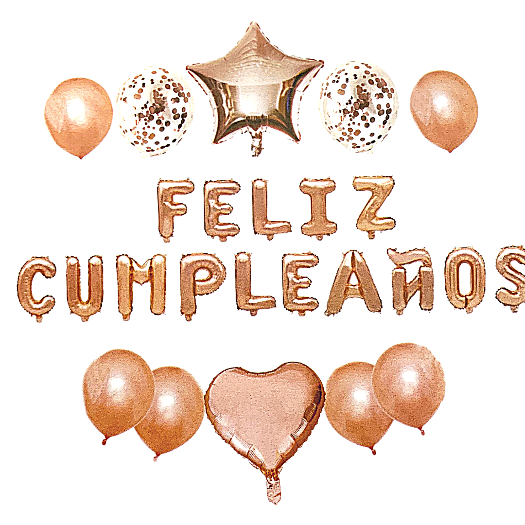 Set de Globos con palabra de Feliz Cumpleanos de 25 piezas