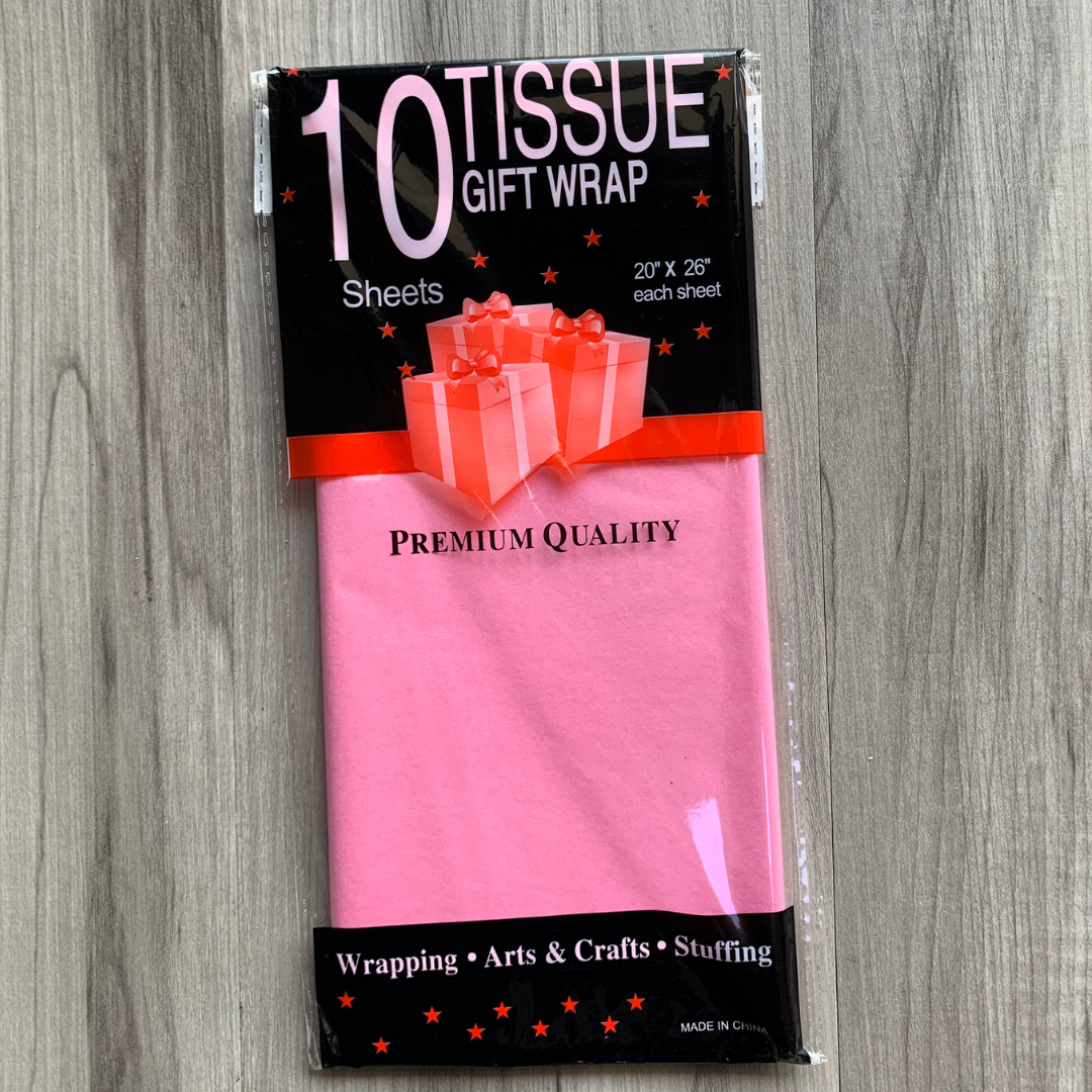 Papel tisú tissue para envolver regalos - colores liso mate - Paquete de 10 hojas