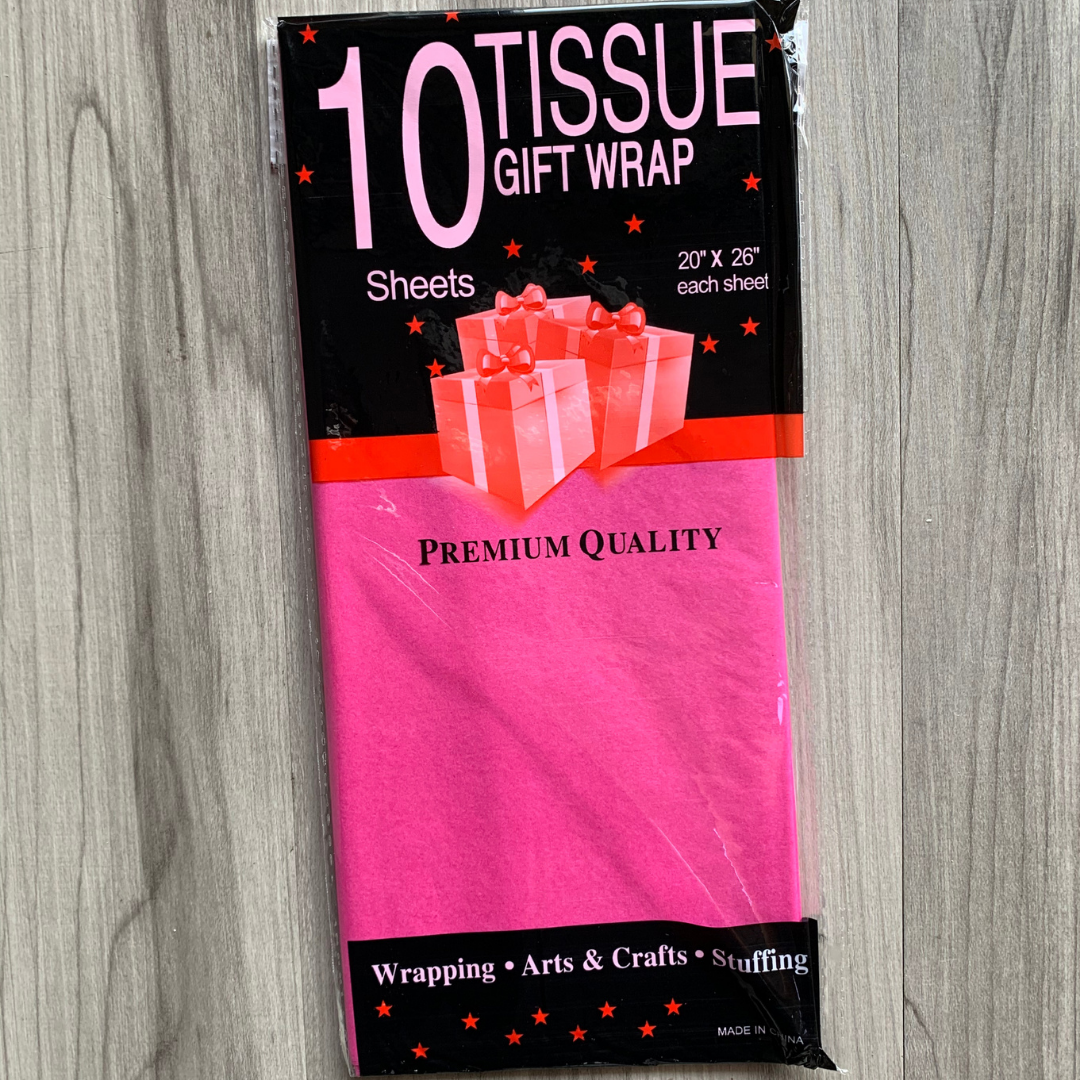 Papel tisú tissue para envolver regalos - colores liso mate - Paquete de 10 hojas