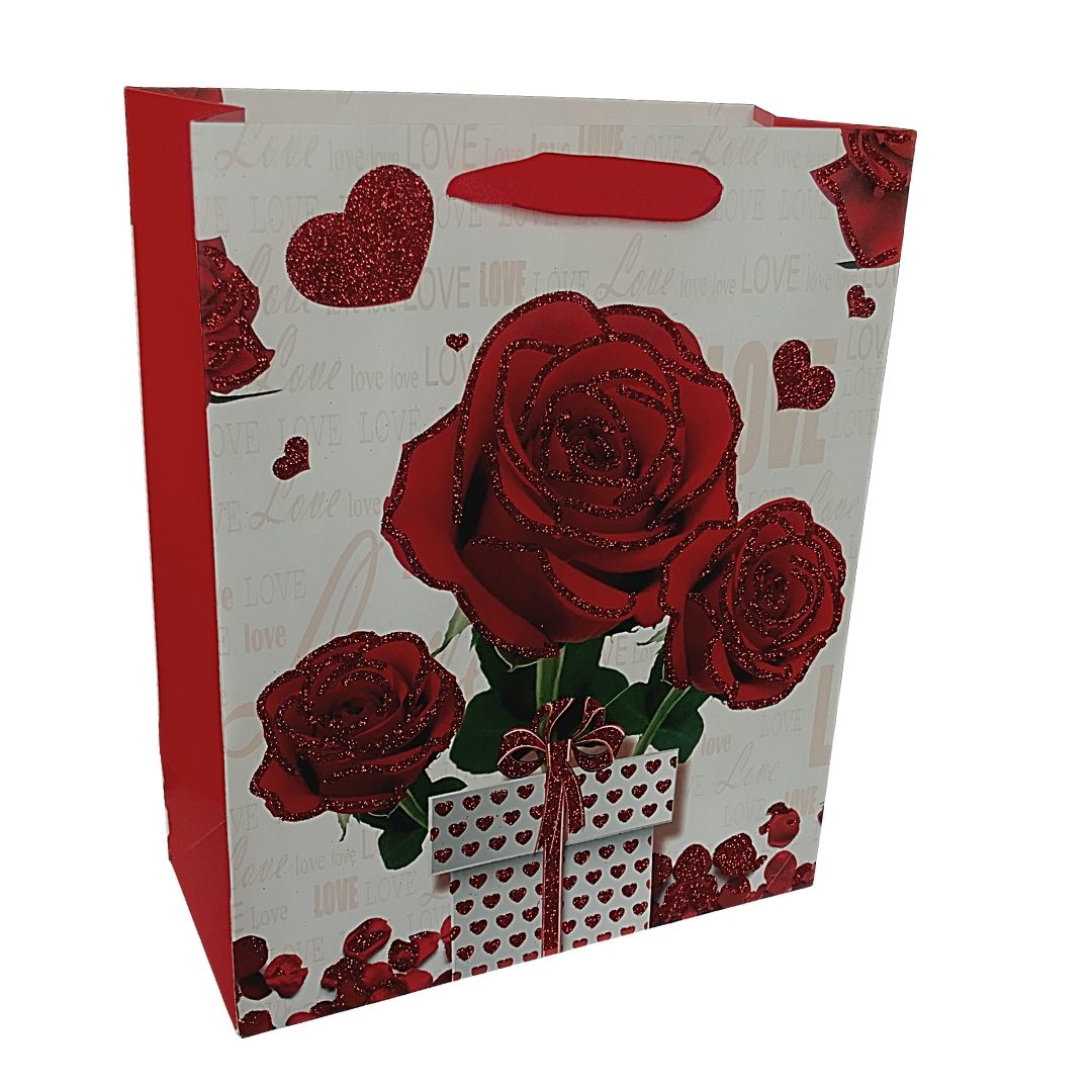 Bolsa para regalo para San Valentin y Dia de la madre 26 x 32 x 12 cm