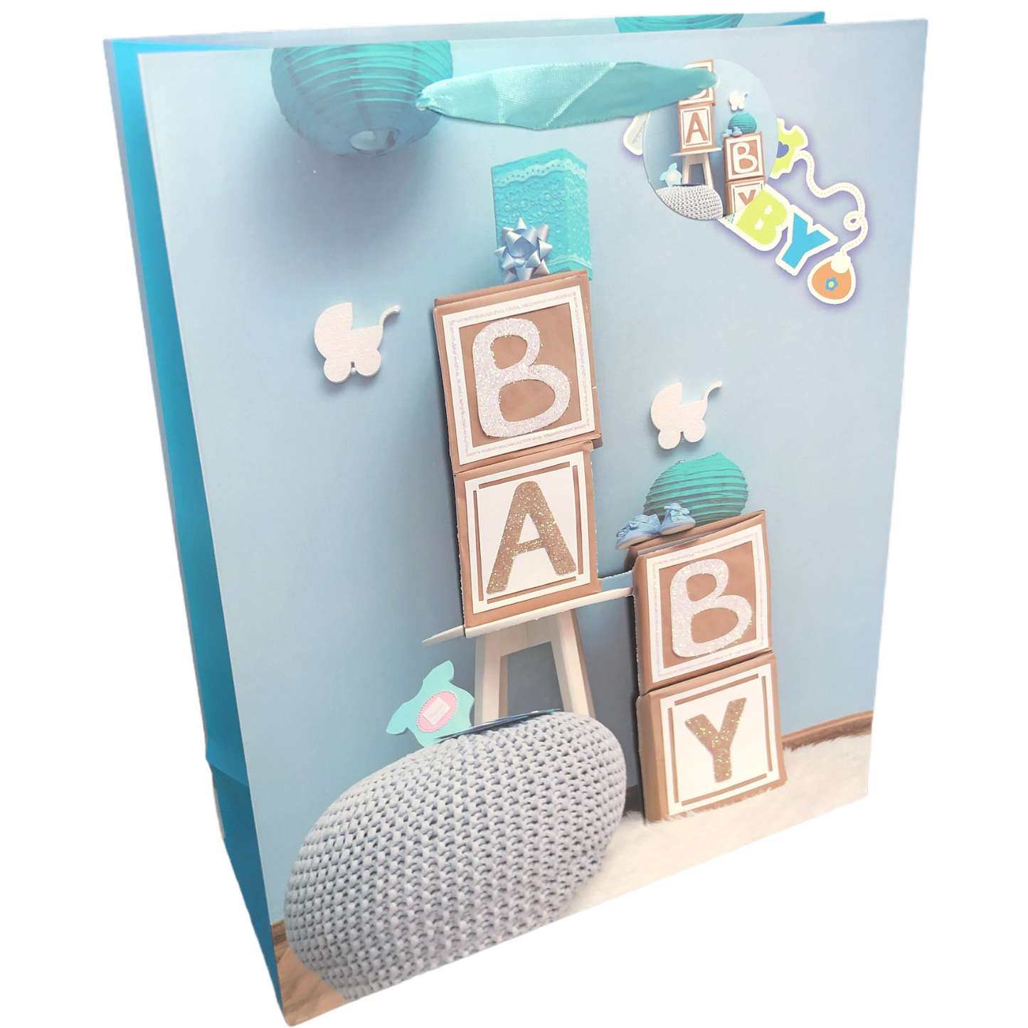Bolsa de Regalo para Baby Shower grande de 26 x 32 x 10 cm