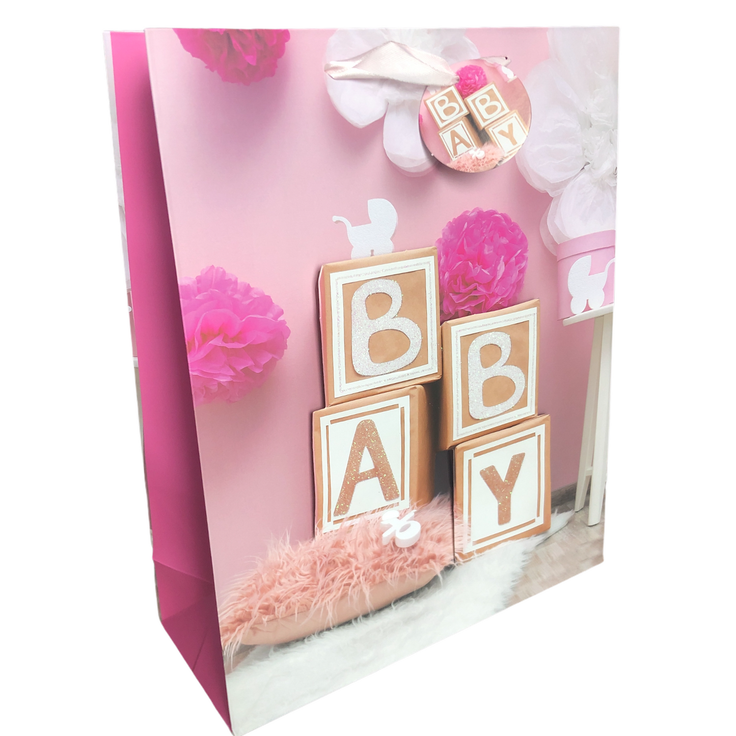 Bolsa de Regalo para Baby Shower grande de 26 x 32 x 10 cm
