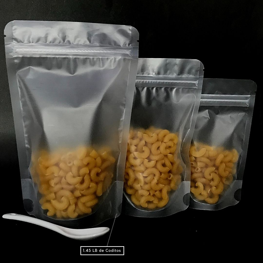 Bolsas Stand Up Pouch Transparentes Resellables con Cierre de Cremallera y Ventanilla para Empaque