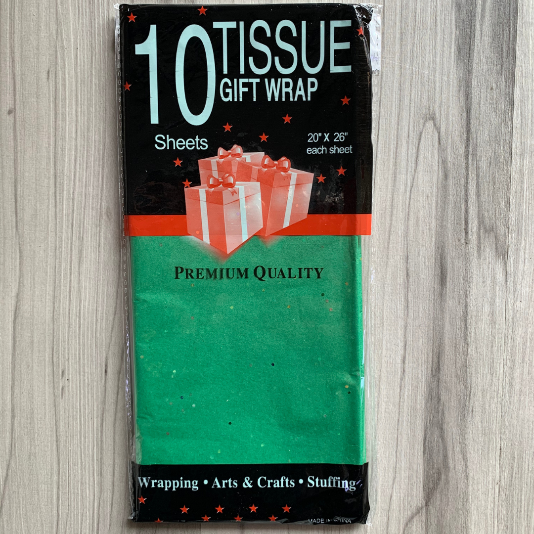 Papel tisú tissue para envolver regalos - colores liso mate - Paquete de 10 hojas