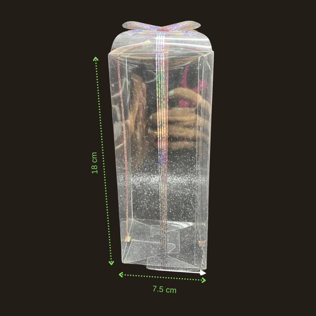 Cajas de acetato transparente con lazo