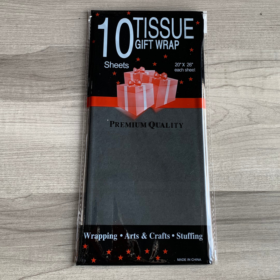 Papel tisú tissue para envolver regalos - colores liso mate - Paquete de 10 hojas