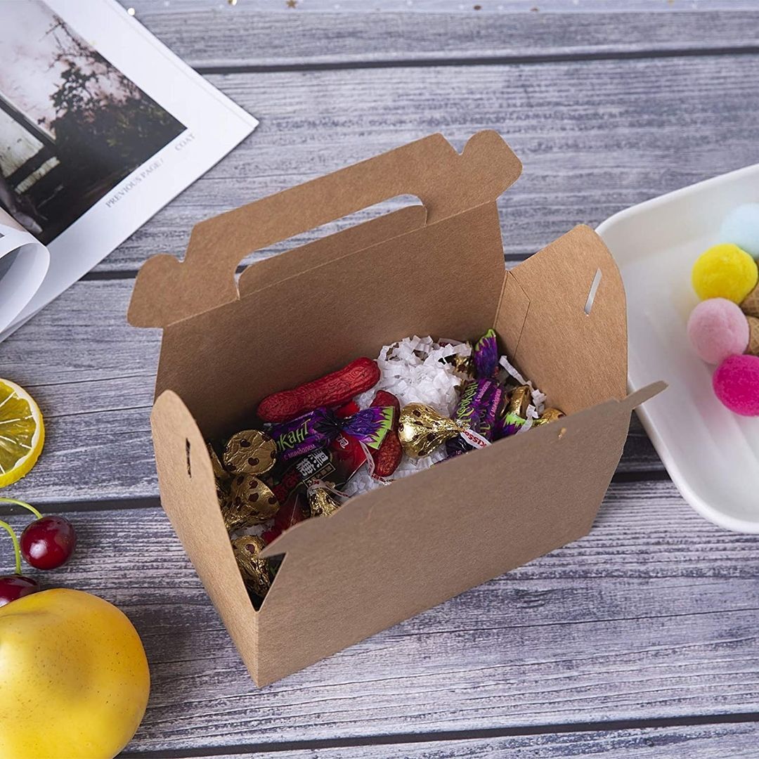 Cajas de papel cartulina kraft tipo lonchera