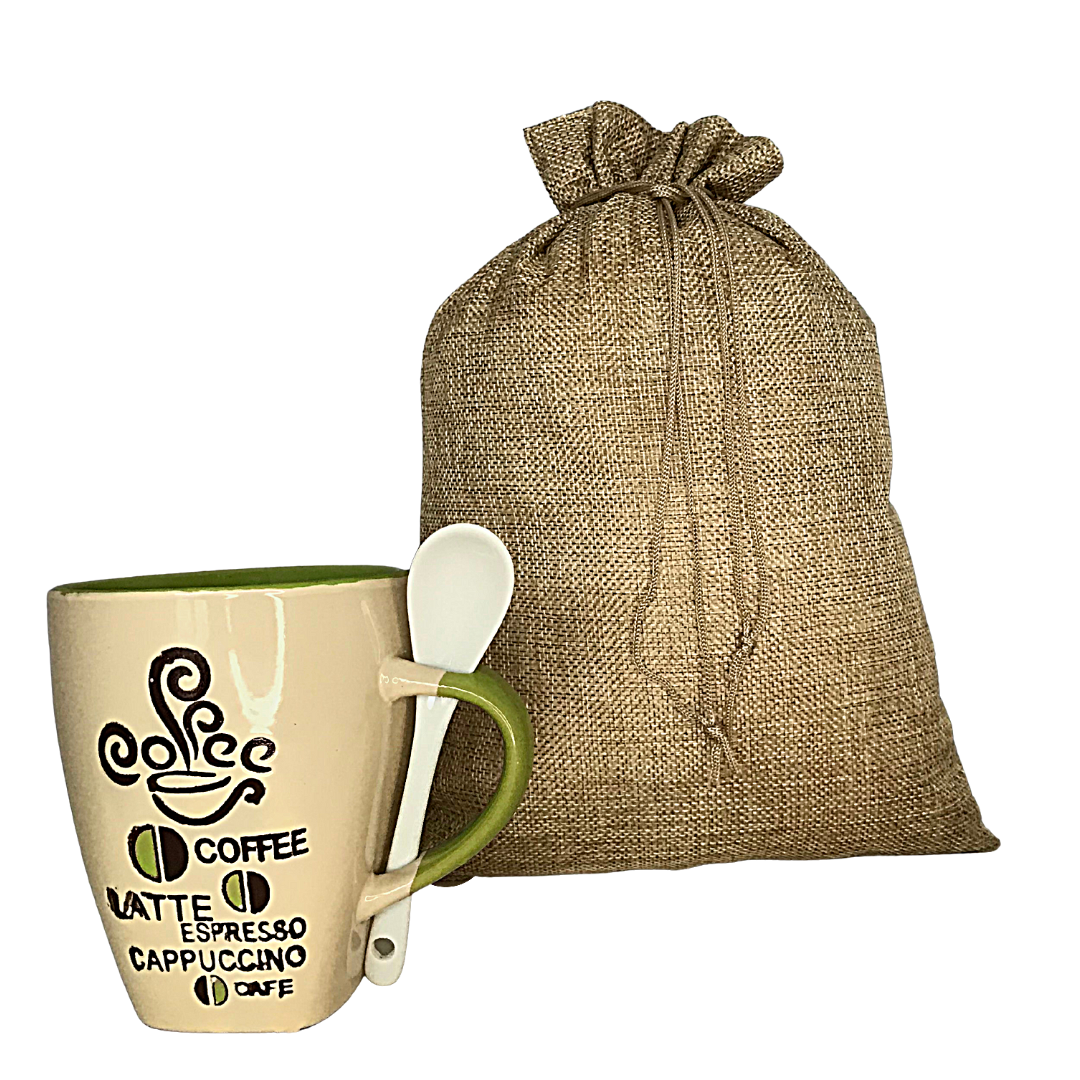 Bolsas de arpillera/henequen con cordón toque rústico y natural