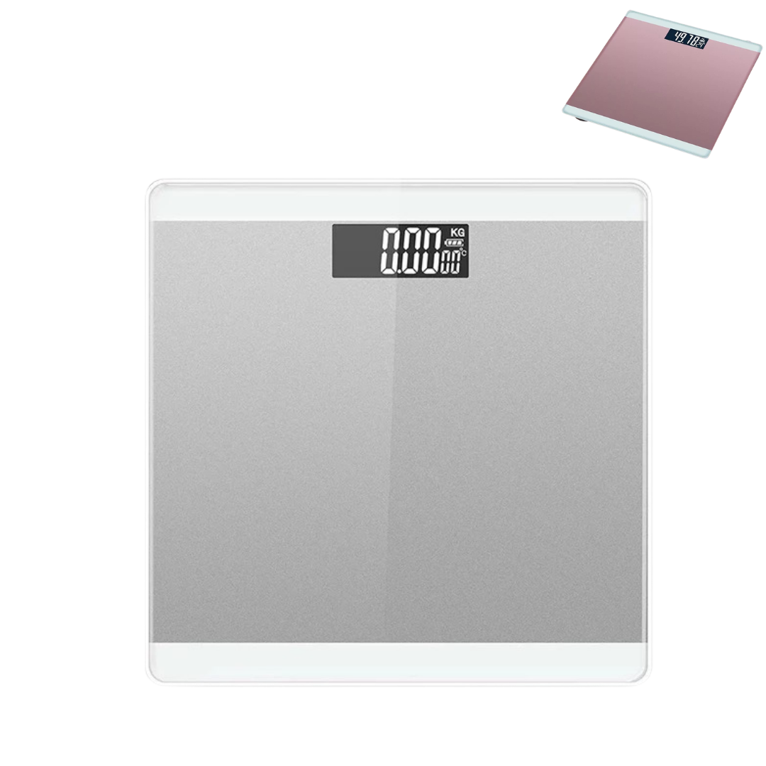 Bascula Pesa de vidrio templado con diseño Digital Cuadrado max 180kg FEILITE. Balanza para uso personal
