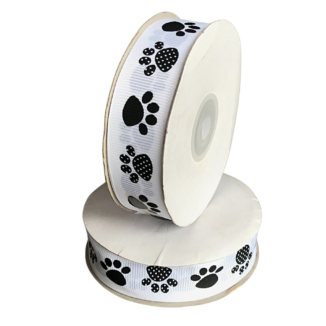 Rollo de Cintas Blanca con Huellas Negras