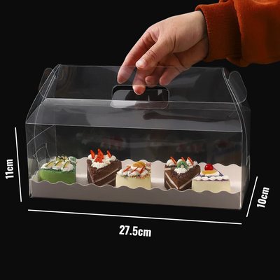 Cajas transparente para transportar postres