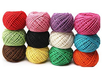 Rollo de hilo Yute en colores para decorar 2.5mm x 50 yds