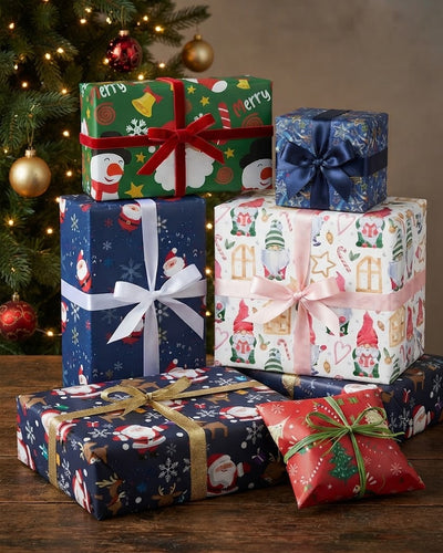 Papel de Regalo con Diseños Variados 29x20" (10 láminas)
