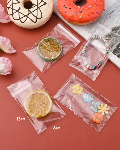 Bolsas celofán transparente resellable sin hueco (CHICO)