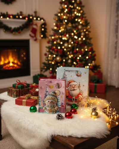 Bolsas de regalo con diseño navideño