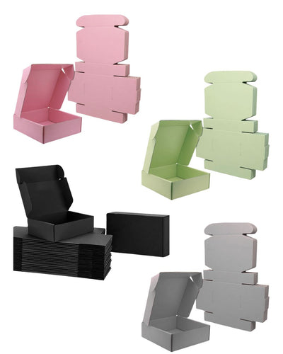 Cajas Armables de Cartón Corrugado en colores con Tapas Plegables Para Embalaje