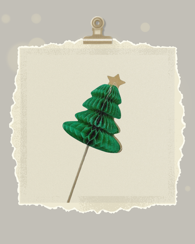 Topper para cupcakes con forma de arbolito