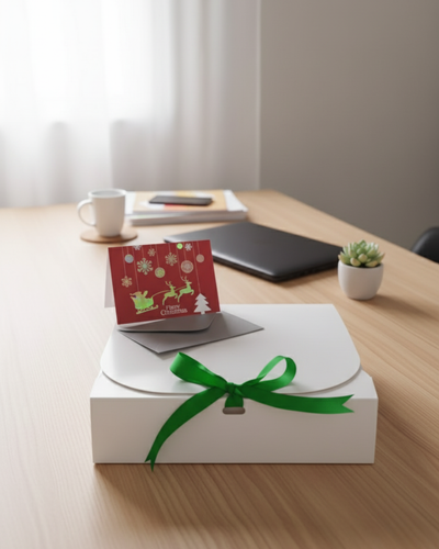 Tarjetas de regalo con diseño navideño y sobre