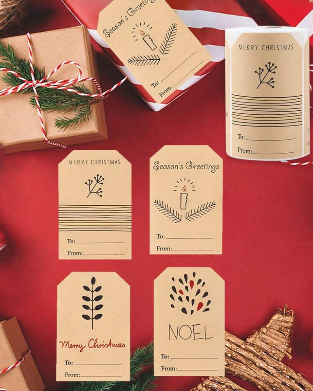 Etiquetas Navideñas con Adhesivo (5pcs)