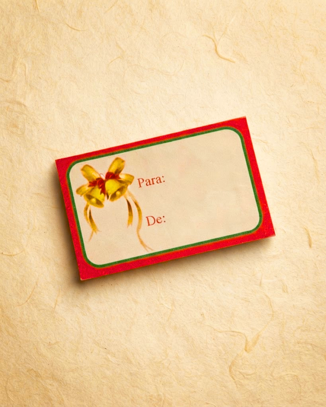 Tarjetas con Diseño de Campanas Navideñas (50pcs)