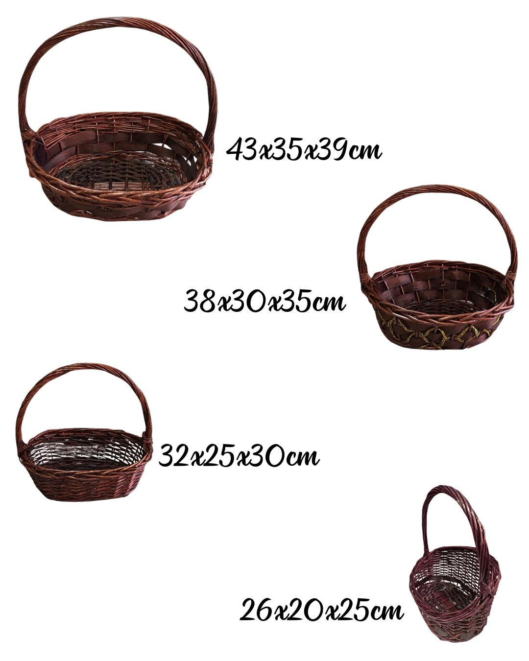 Canastas de mimbre ovaladas