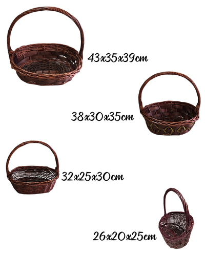 Canastas de mimbre ovaladas