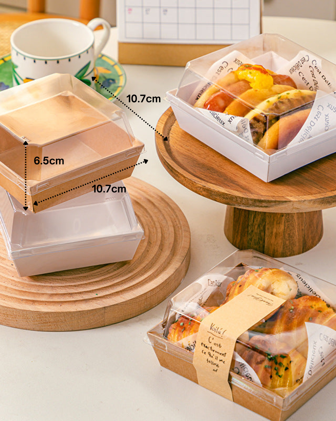 Envases Cuadrados para Embalar Postres