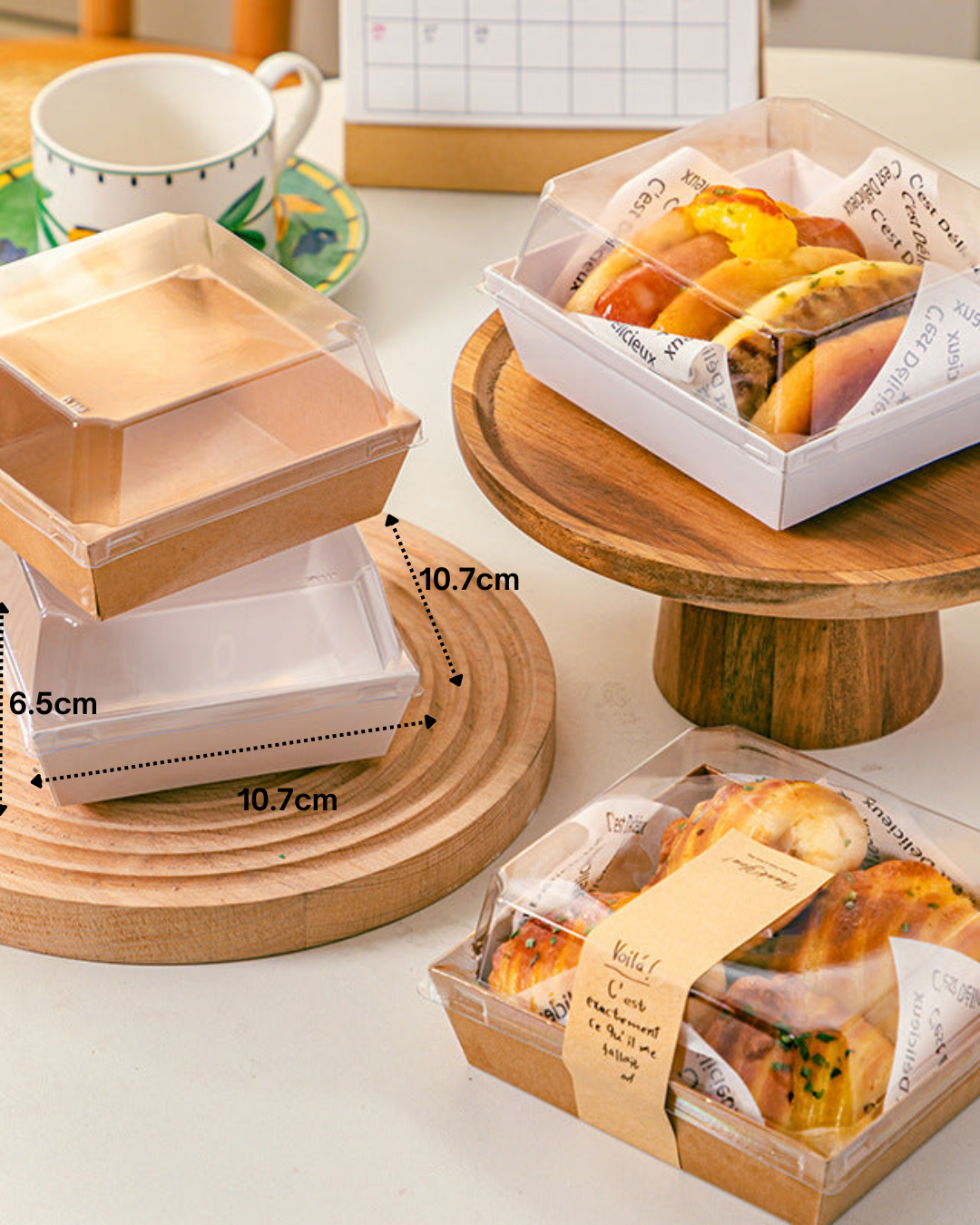 Envases Cuadrados para Embalar Postres