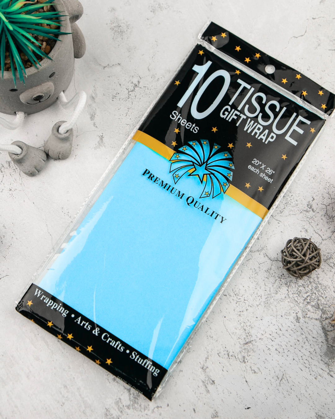 Papel Tissue para Envolver Regalos - Colores Liso Mate - Paquete de 10 Hojas