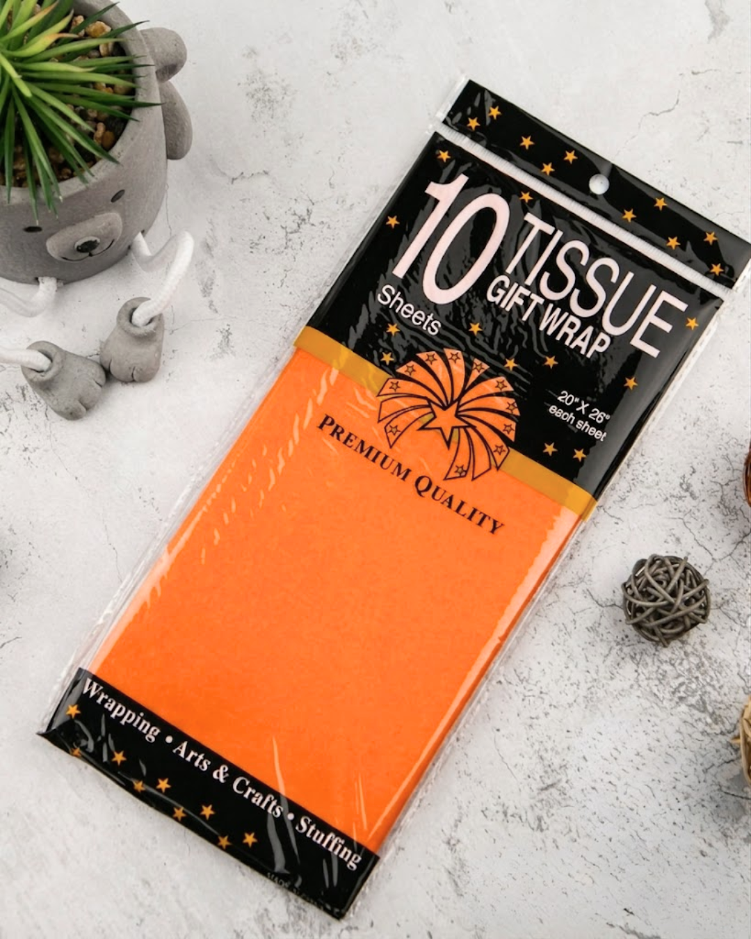 Papel Tissue para Envolver Regalos - Colores Liso Mate - Paquete de 10 Hojas