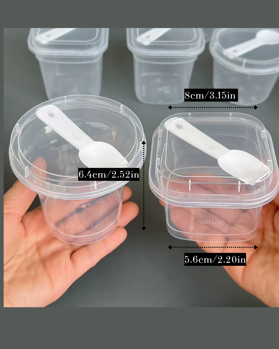 Envase PP Transparente con Cucharita para Postre