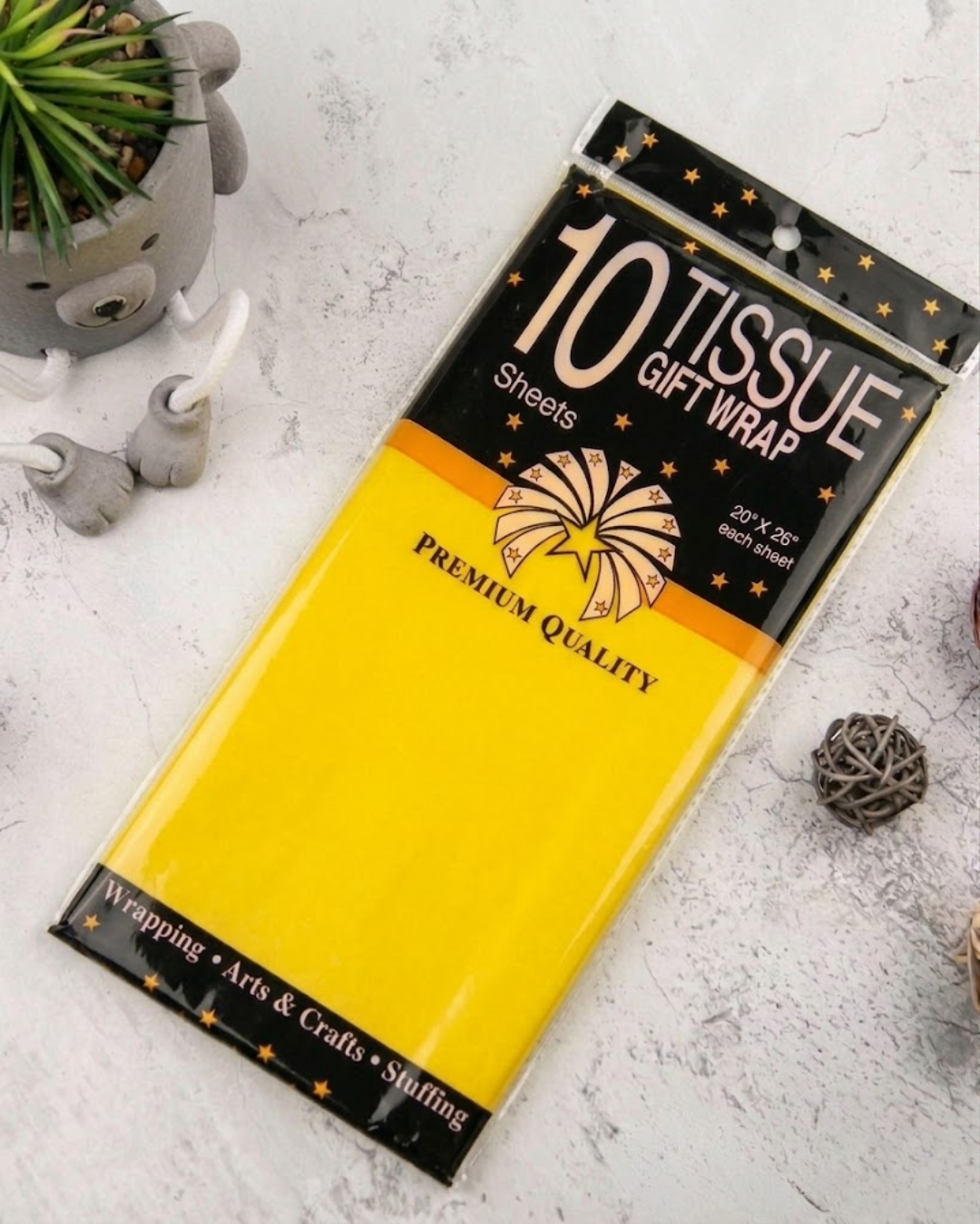 Papel Tissue para Envolver Regalos - Colores Liso Mate - Paquete de 10 Hojas