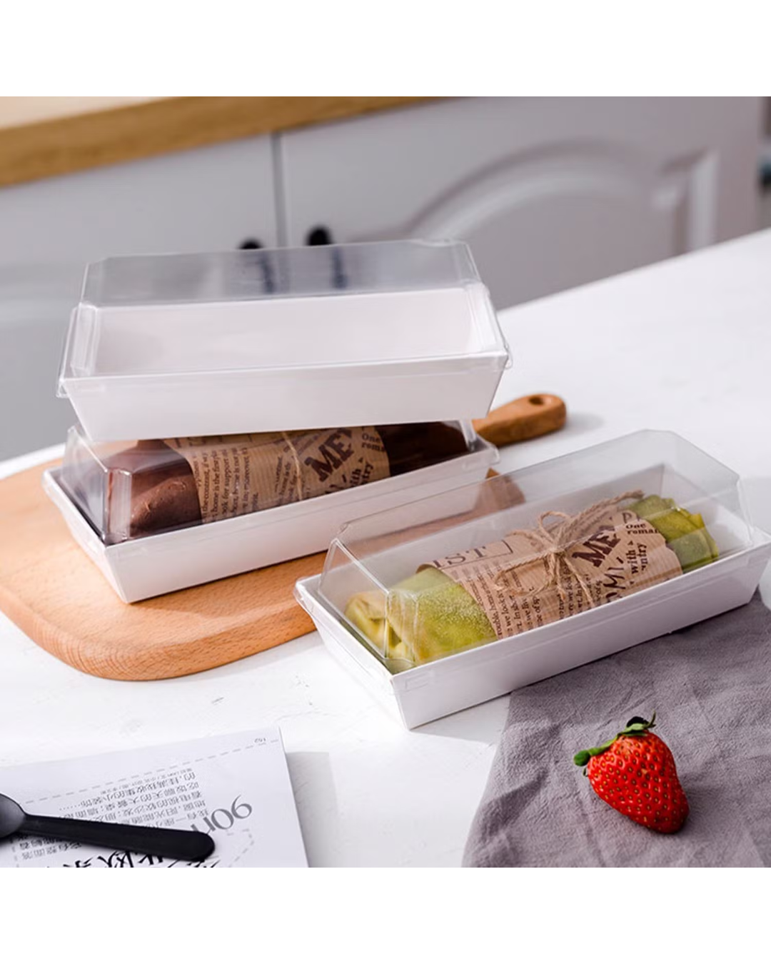 Envases Rectangulares para Embalar Postres