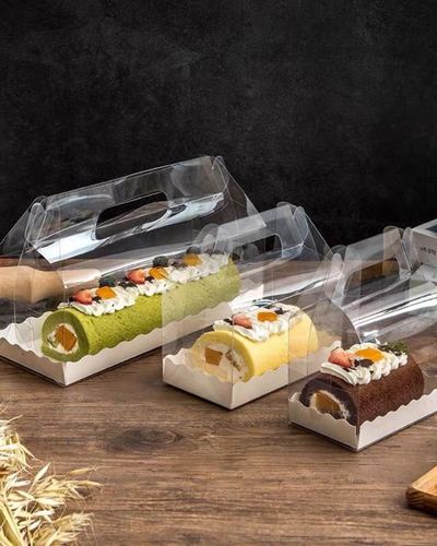 Cajas transparente para transportar postres