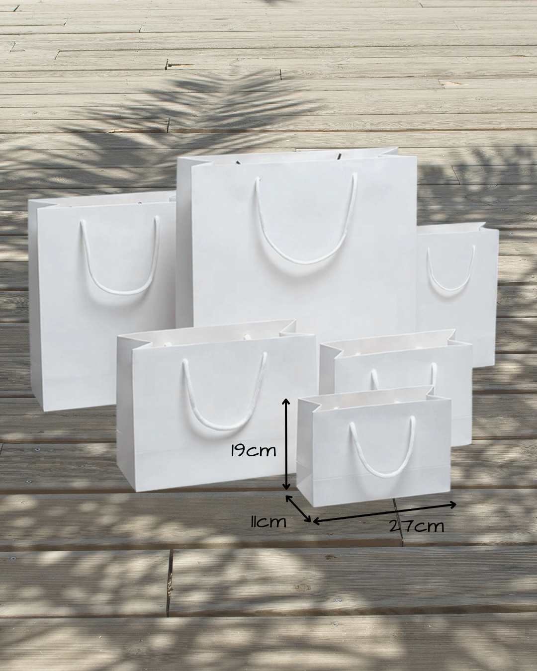 Bolsas Boutique papel manila con asa de cordón