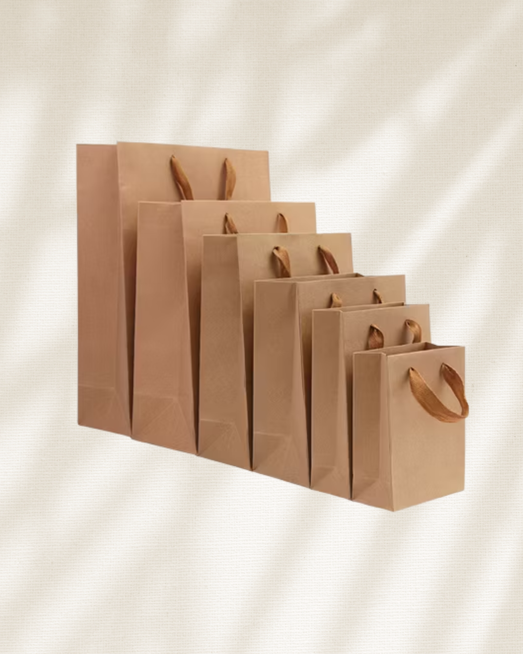 Bolsa de Papel Kraft con Asas de Cordón