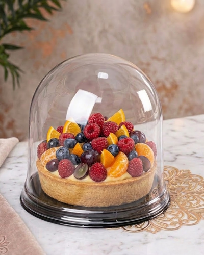 Envase Plástico Desechable PET para Postres en Forma de Cúpula 14.5x14.5x15cm
